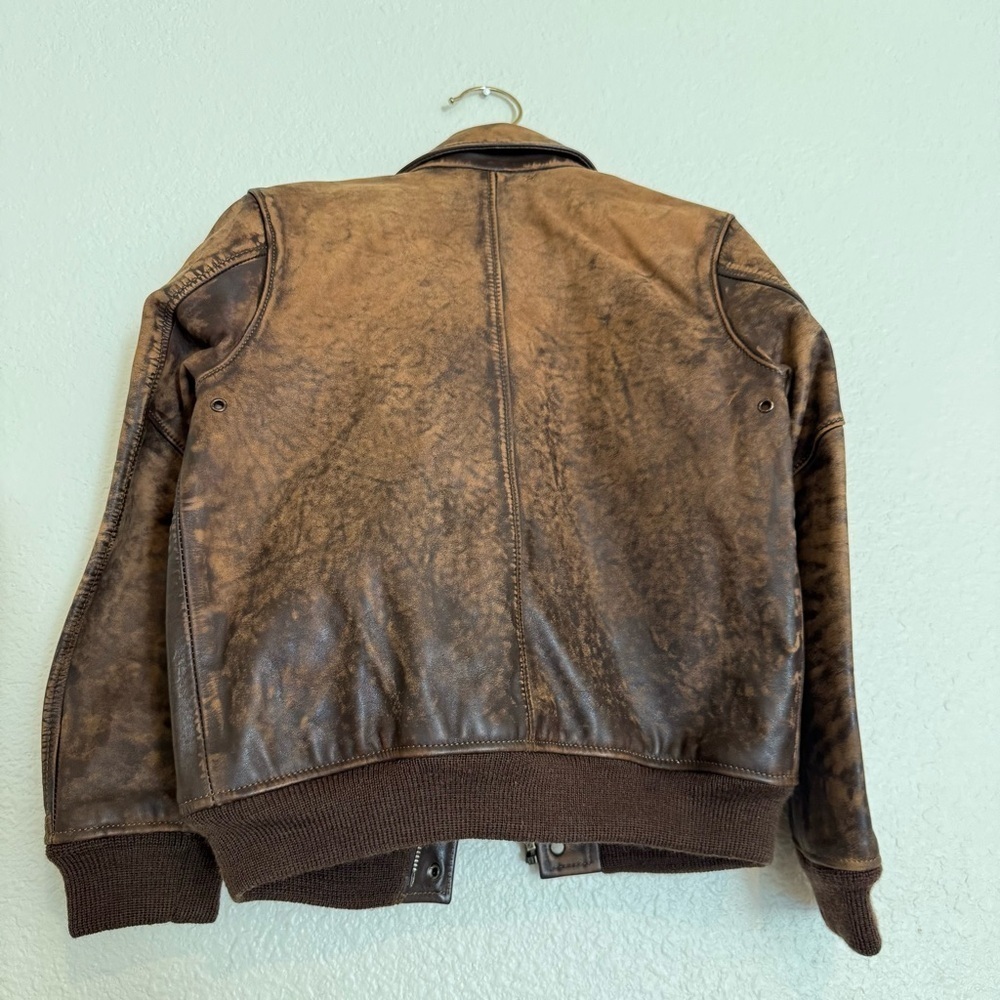 NWT Polo Ralph Lauren Cow Leather Flight Jacket Boys - Picture 11 of 11